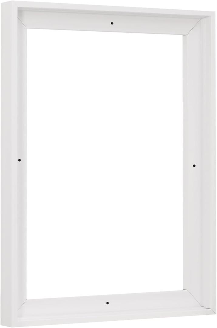 Floater Frame 10x30 for 3/4 (0.75) inch Deep Canvas Paintings/Canvas Prints/Wood Canvas Panels/Wall Art/Wall Decor/Home Decor/Artwork (White, 10 x 30 inch, Portrait)
