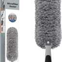 MR.SIGA Lint Free Microfiber Duster, Washable Duster for Household Cleaning Gray