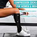 BLUEENJOY Copper Compression Socks for Women & Men (6 pairs) - Best Support for Nurses, Running, Hiking, Recovery