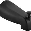 Slip Fit Tub Spout with Pull-Up Diverter for 1/2 inch Copper Tube, Matte Black