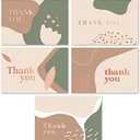 Rileys Thank You Cards with Envelopes | 50-Count, Gold Foil - Blank Note Cards, Thank You Notes, Blank Cards with Envelopes, Thank You Wish Cards, Wedding, Graduation, Baby Shower (Earth)