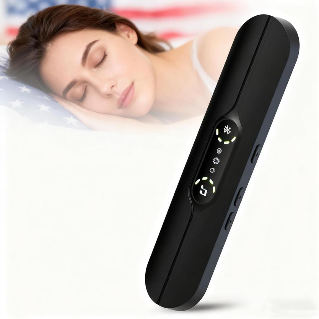 Under Pillow Speakers for Sleeping Bluetooth, Bone Conduction Technology, 3D White Noise Generator, Volume Control & Sleep Timer, Side Sleeper Friendly (Black)