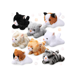 Sumind 8 Pcs Plush Pets 5 Inch Stuffed Animals Bulk Cute Assorted Plush Cats Horse Animals for Graduation Halloween Pet Party Favors Supplies Decor