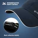 TOP-EX Oversize Baseball Cap Waterproof Running Hat for Extra Large Heads Men (Black)