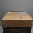 Get Set Style Vanity Stool Chair,Modern Boucle Ottoman Foot Stool with Wooden Legs Sofa Bench Footstool Extra Seat for Vanity,Makeup Room,Living Room,Entryway,Office (Fully Assembled) (Taupe)