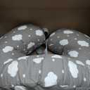 Momcozy Nursing Pillow for Breastfeeding, Original Plus Size Breastfeeding Pillows for More Support for Mom and Baby, with Adjustable Waist Strap and Removable Cotton Cover, Grey