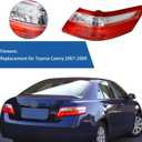 Passenger Side Tail Light Assembly Replacement for Toyota Camry 2007-2009 Right Rear Brake Tail Lamp 8155006240 8155133340
