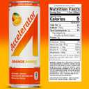 Accelerator Energy Drink, Orange Mango 12oz can (12 pack), Zero Sugar, Sustained Energy from 100% Natural Caffeine (200mg from Green Coffee Bean & Green Tea extract) (EXP 06/01/26)