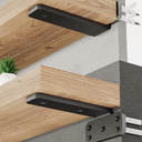 SKYSEN 6 Pack 6" Floating Shelf Bracket, Shelves Brackets, Wood Shelving Brackets Hardware - Heavy Duty - 6/8/10/12 inch - Real Hidden Bracket Design（tzj6-6）