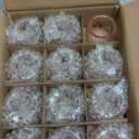 DARJEN Pink Votive Candle Holders Set of 24- Round Glass Candle Holders Bulk for Flameless LED Tea Waxes, Romantic Candle Holder for Wedding & Home Table Decor, Various Parties