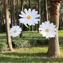 Large Daisy Flowers Artificial Giant Paper Flowers Decoration Big Flowers Decor for Birthday Party Garden Office Home Wedding Graduation Shop Window Display(White)- Pack of 2