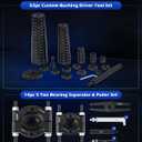 Orion Motor Tech 2 in 1 Bushing Driver Tool & Bearing Press Kit, Complete Bushing & Bearing Service Kit with 2" and 3" Jaws, 5 Ton Capacity Bearing Separator, Heavy Duty Wheel Bearing Puller Tool Set