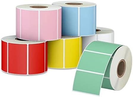 Anylabel 2.25" x 1.25" Multi-Purpose Direct Thermal Labels, Color Self-Adhesive Address Shipping Barcode Thermal Stickers, Compatible with Rollo & Zebra Thermal Label Printer(6 Rolls, 6000 Labels)