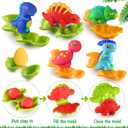 Dinosaur Dough for Kids Play Tool Set for Toddlers, Kitchen Creations Playset and DIY Toy Set, Dough Birthday Holiday Gift Dinosaur Toys for Kids 3-5 and Up Boys and Girls (Green)