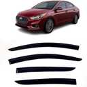 4Pcs Window Visors Vent Deflectors for Hyundai Accent 2018 2019 2020 2021 2022 2023 2024 Tape-on Rain Guards Shade