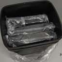 7 Gallon Garbage Can Swing Top, 4 Packs Plastic Trash Can Swing Lid, Swing Garbage Can for Home and Office, Black