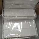 4 Tier Storage Bins with Lids, 23QT Stackable Closet Organizers and Storage with Wheels, Collapsible Storage Boxes, Foldable Plastic Storage Containers for Home,Office, Dorm Room-White