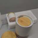 Yangbaga Canister Sets for Kitchen Counter, 80/40/20 OZ Large Ceramic Food Storage Jars with Airtight Wood Lids, Large Kitchen Canisters for Coffee, Sugar, Tea, Flour, Spice