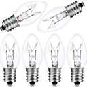 C7 15W E12 Bulbs, Replacement Bulb for Himalayan Salt Lamps/Night Lights,Dimmable 2200K Clear,120V Incandescent Candle Bulbs (6-Pack)