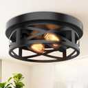 Flush Mount Ceiling Light Fixture - 2 Light Modern Farmhouse Close to Ceiling Light Fixtures 10.63inch for Hallway, Kitchen, Entryway, Bedroom, E26 Socket (1PCS)