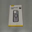 Lamicall Magnetic Case for iPhone 15 Pro Max, for Magsafe - [Diamond Textured Anti-Slip Edge] [Military Grade Shockproof Protection] Translucent Hard Slim Magnet Protective Cover (Black)