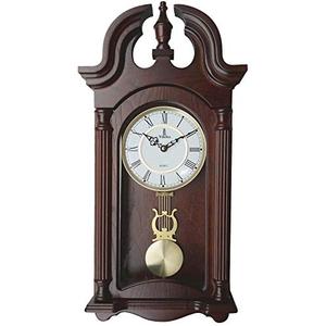 Pendulum Wall Clock Battery Operated - Wooden Hanging Grandfather Wall Clock with Pendulum, 23.5x9 inch - Quiet, Non-Chiming, with Real Wood for Living Room Decor, Office & Home Décor Gift