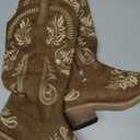 Dixhills Cowboy Boots for Women - Wide Calf Knee High Cowgirl Boots, Glitter Sparkly Rhinestone Western Country Boots with Classic Embroidery, Pointed Toe Pull On Zipper Retro Boots. size 9.5