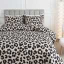 Caressma Safari Leopard Cheetah Print Comforter Set, Queen Size 3 Pieces for All Seasons, Ultra Soft Microfiber, Untamed Wilderness Style Comforter with Pillowshams