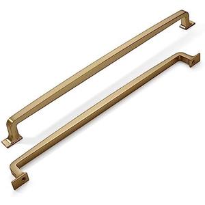 khtumeware 6 Pack 12 Inch Cabinet Handles Brushed Brass & Gold Drawer Pulls