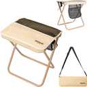 16" Extra Tall XL Portable Chair for Adults, Collapsible Purse Chair Heavy Duty Camp Seat with 3 Storage Pockets for Fishing Hiking Gardening, Lightweight Travel Purse Stool