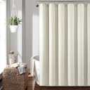 Lush Decor Farmhouse Vintage Stripe Yarn Dyed Cotton Shower Curtain, 72" x 72", Neutral