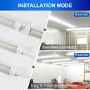 XLNYUUI Led Shop Lights, 4FT LED Light 50W 6500K 7000LM Daylight,Led Garage Light,Linkable Clear Cover Integrated V-Shape for Garage Warehouse Workbench Workshop(4-Pack)