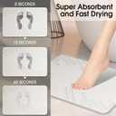 ZIKIBL Stone Bath Mat Diatomaceous Earth Shower Mat Super Absorbent Non-Slip Diatomite Stone Bath Mats for Bathroom Floor Quick-Drying Natural Easy to Clean24 * 16''