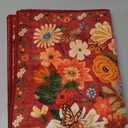 Area Rugs 24x17 Inch Home Decor Entry Rug, Small Door Mat Bath Mats for Bathroom, Ultra-Thin Non Slip Floral Low Pile Tub Mat for Sink Shower Doorway Tub Kitchen Sink (2 x 1.4 ft, Red Garden)