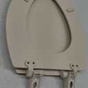 Kohler K-20110-96 Brevia Elongated Toilet Seat with Grip-Tight Bumpers, Quiet-Close Seat, Quick-Attach Hardware, Biscuit