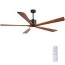 70" Wood Ceiling Fan with Light with 5 Blades - Outdoor Ceiling Fan Lights with Remote, Reversible, 3CCT and Timer, Farmhouse Fan Light for Modern Indoor Living Room, Outdoor Covered Patios