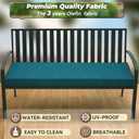 AONETOZ Outdoor Bench Cushion,Olefin Bench Cushions for Outdoor Furniture with Removable Cover,Rain-Proof and Fade Resistant Patio Bench Cushions for Garden Settee Porch Pads with Ties,59 x 18 Inch