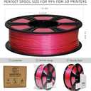 Geeetech PETG Filament 1.75mm Metallic Pink, Upgraded High-Strength 3D Printer Filament, Metallic Shimmer, Glossy Finish, 0.02mm Precision-1kg Spool (2.2 lbs) for Most FDM Printers