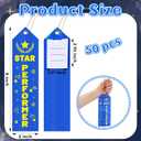 Tingjoo 50 Pcs Star Performer Ribbons 8 x 2 Inches Award Ribbons with Cards and Strings, Prize Achievement Honorable Mention for Team Competition Rewards Participation Gift Prizes