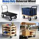 8 Inch Pneumatic Casters Wheels, Heavy Duty Casters Set of 4 with Brake, 1000 lbs Capacity, Locking Swivel Rubber Caster, Outdoor Caster Wheels for Workbench, Cart, Trolley and Wagon