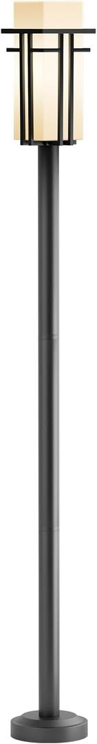 Yoenecea Lamp Posts Outdoor Lighting  61" Outdoor Post Light Lamp Post with Frosted Glass, Modern Outside Pole Lights for Yard, Waterproof Street Light for Pathway Backyard Garden Driveway Patio