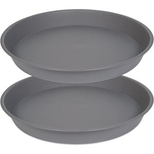 2 Pack of Plant Saucer 14 inch, Plastic Plant Saucers 14" Round, Flower Trays for Indoors Outdoor, Plant Drip Trays for Pots, Plant Water Tray for Planter 13-15" (14", Gray)