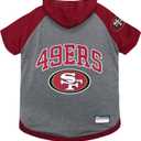 Pets First NFL San Francisco 49ers Hoodie for Dogs & Cats. | NFL Football Licensed Dog Hoody Tee Shirt, Medium | Sports Hoody T-Shirt for Pets | Licensed Sporty Dog Shirt