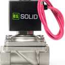 U.S. Solid 1/2" Stainless Steel Solenoid Valve - 12V DC Normally Closed Electric Solenoid Valve with Viton Seal, Lead Wire Type (0.5 Inch)