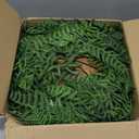 Artificial Hanging Plants Outdoor, UV Resistant Fake Fern Faux Greenery for Outside Planter Patio Home Garden Decor (5 Branches&1 Basket)