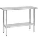 Hally Stainless Steel Table for Prep & Work 18 x 48 Inches NSF Commercial
Metal Heavy Duty Workbench, Adjustment Undershelf, for Kitchen, Restaurant, Home, Hotel, Garage, Pizza Oven, Galvanized Legs