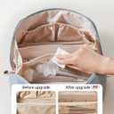 EACHY Travel Makeup Bag, Large Capacity Cosmetic Bag for Women, Waterproof PU Leather, Flat Open Portable Toiletry Bag for Skincare, Brushes & Travel Essentials