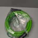 Garden Hose 5/8 in x 15 ft, Hybrid, No Kink, Heavy Duty, Lightweight, Flexible, Male Female Fittings, Handle & 3/4" GHT Solid Brass, 200 PSI (15FT,Green)