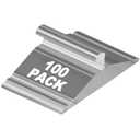 100 Pack Bulk Metal Clothes Hangers, Heavy Duty Wire Coat Hangers, Non-Slip, Ultra Thin Space Saving Hangers for Closet, Shirts, Suits, Pants, 16 Inch