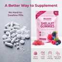 Bloomin Shilajit Gummies for Women, Daily Wellness & Natural Energy Support, with Shilajit & Saffron, Supports Energy, Mood & Balance, Natural Formula, 60 Gummies, exp date 06/2028